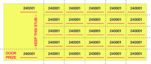 Chinese Auction Tickets - Yellow - 500 Count