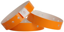 Plastic Wristbands Day - Glo Orange - 500ct Box