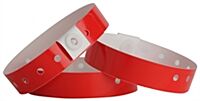 Plastic Wristbands Day - Glo Red - 500ct Box