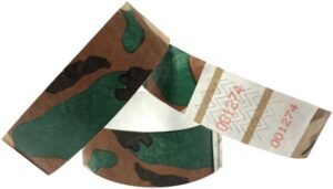 Tyvek® Wristbands -- Camouflage - Green, Brown & Black