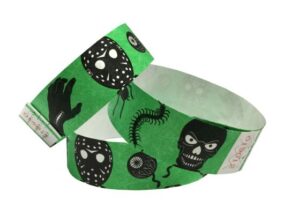 Tyvek® Wristbands -- Halloween - Horror - Green