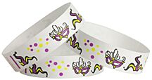 Tyvek® Wristbands -- Mardi Gras - Purple, Yellow, Black