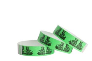 Tyvek® Wristbands -- Roller Skates - Green