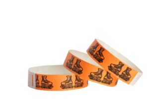 Tyvek® Wristbands -- Roller Skates - Orange