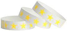 Tyvek® Wristbands -- Stars - Day Glo Yellow