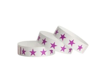 Tyvek® Wristbands -- Stars - Purple