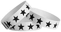 Tyvek® Wristbands -- Stars - Black