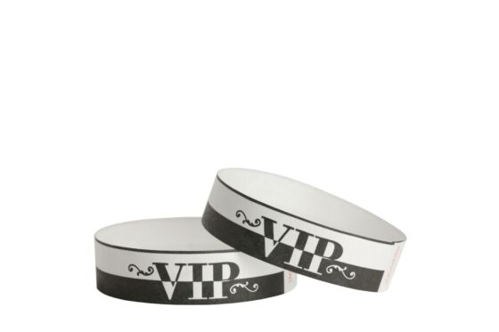Tyvek® Wristbands -- VIP - Black