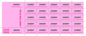 Chinese Auction Tickets - Pink - 500 Count