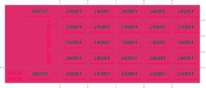 Chinese Auction Tickets - Red - 500 Count