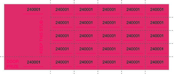 Chinese Auction Tickets - Red - 500 Count